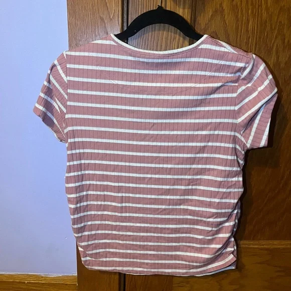Wonder Nation Pink and White Striped Tee - Picture 2 of 3